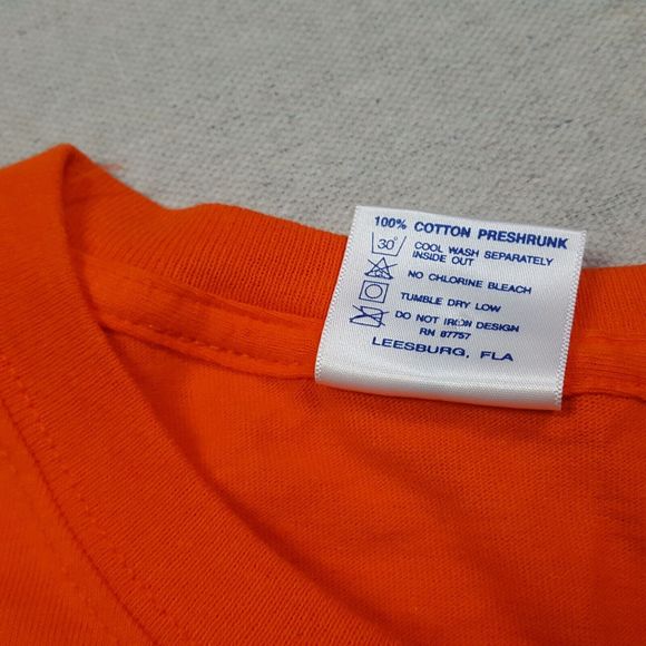 Auburn Tigers Shirt Mens Medium Orange Short Sleeve Spell Out 2010 Champions - Picture 9 of 11